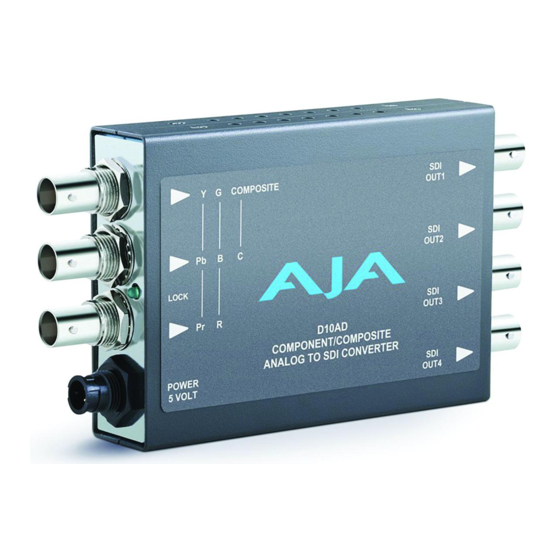 AJA D10AD User Manual