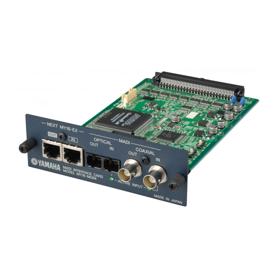 Yamaha MY16-MD64 Mode D'emploi