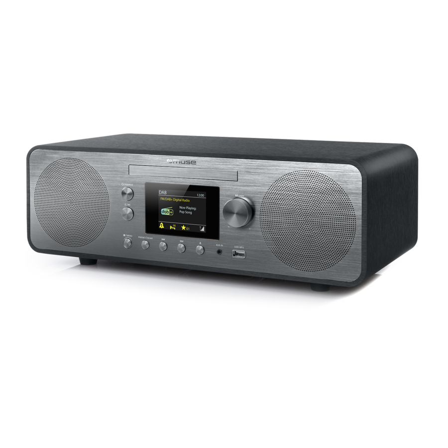 Muse M-885 DBT - Bluetooth Micro System Manual