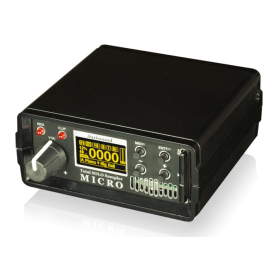 Juzisound Total SOLO Sampler MICRO Quick Start Manual