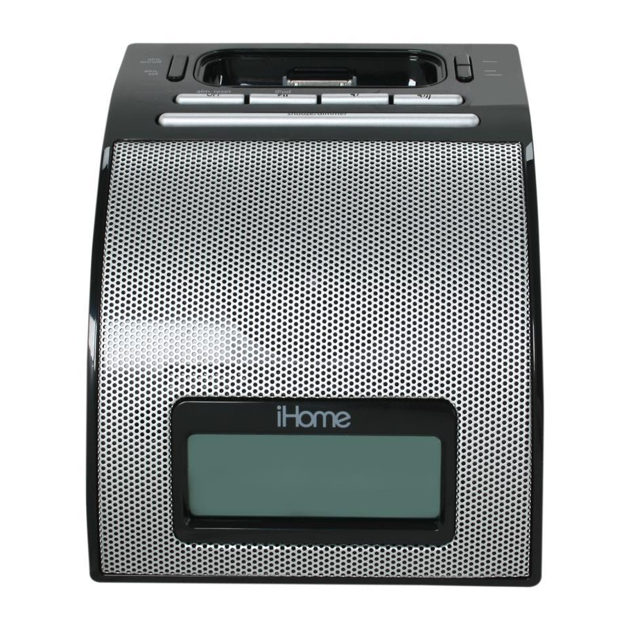 iHome iH11 - Alarm Clock for iPod Manual