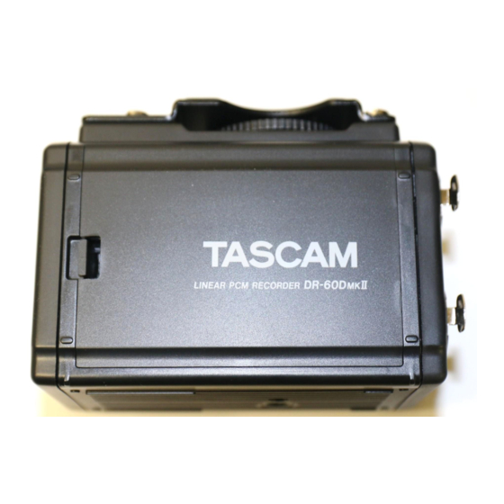 Tascam DR-60D II Quick Start Manual