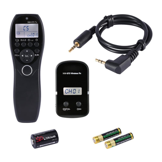 NEEWER NW-870 Timer Remote Control Manuals