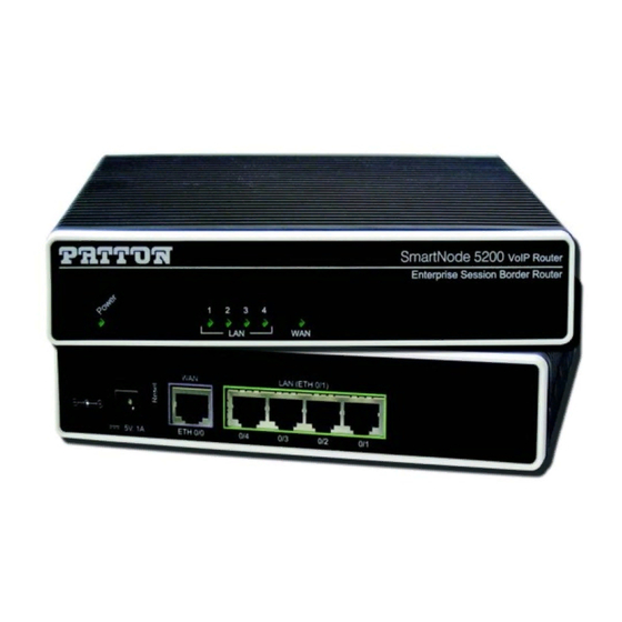 Patton electronics SmartNode 5200 Getting Started Manual