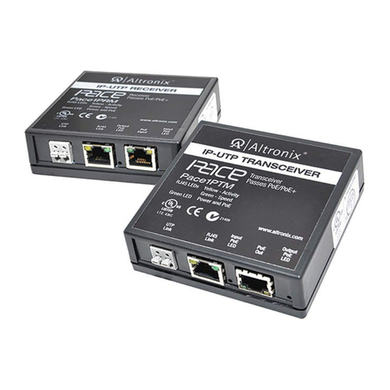 Altronix Pace1PRMT Installation Manual