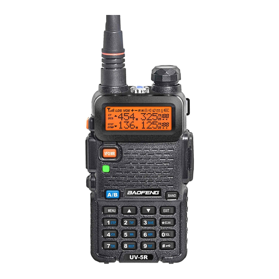 Baofeng UV-5R Programming Notes