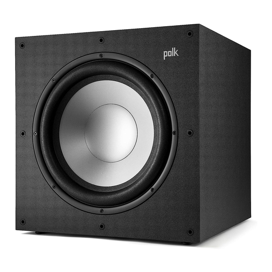 Polk Mono XT12 Owner's Manual