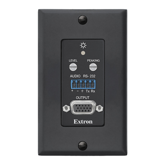 Extron electronics MTP R 15HD RSA D Setup Manual