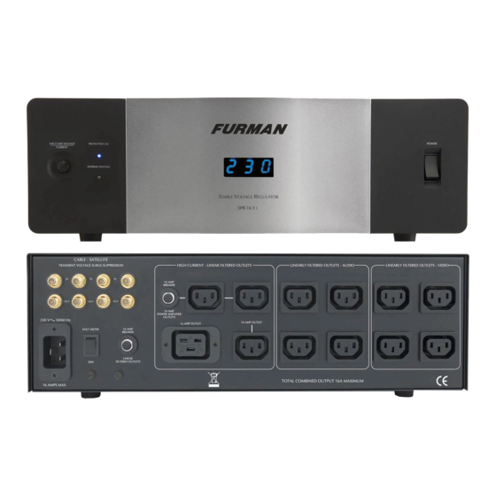 Furman SPR-16E i Owner's Manual