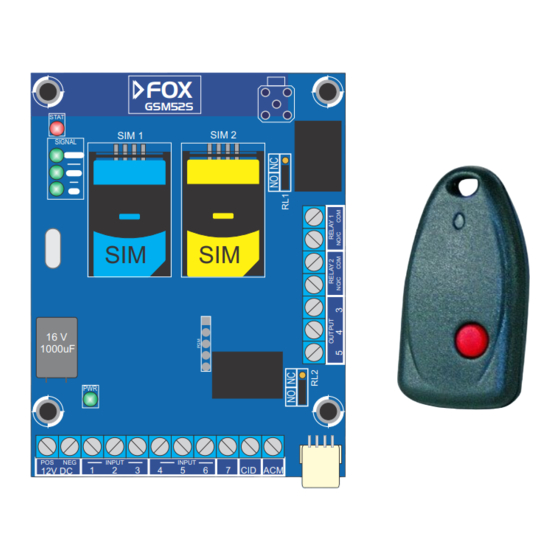 Fox Electronics GSM525S SMS BLUE Manual