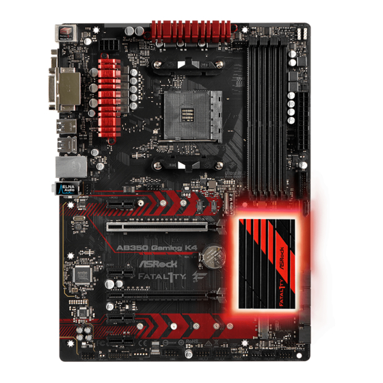 ASROCK Fatal1ty AB350 Gaming K4 User Manual