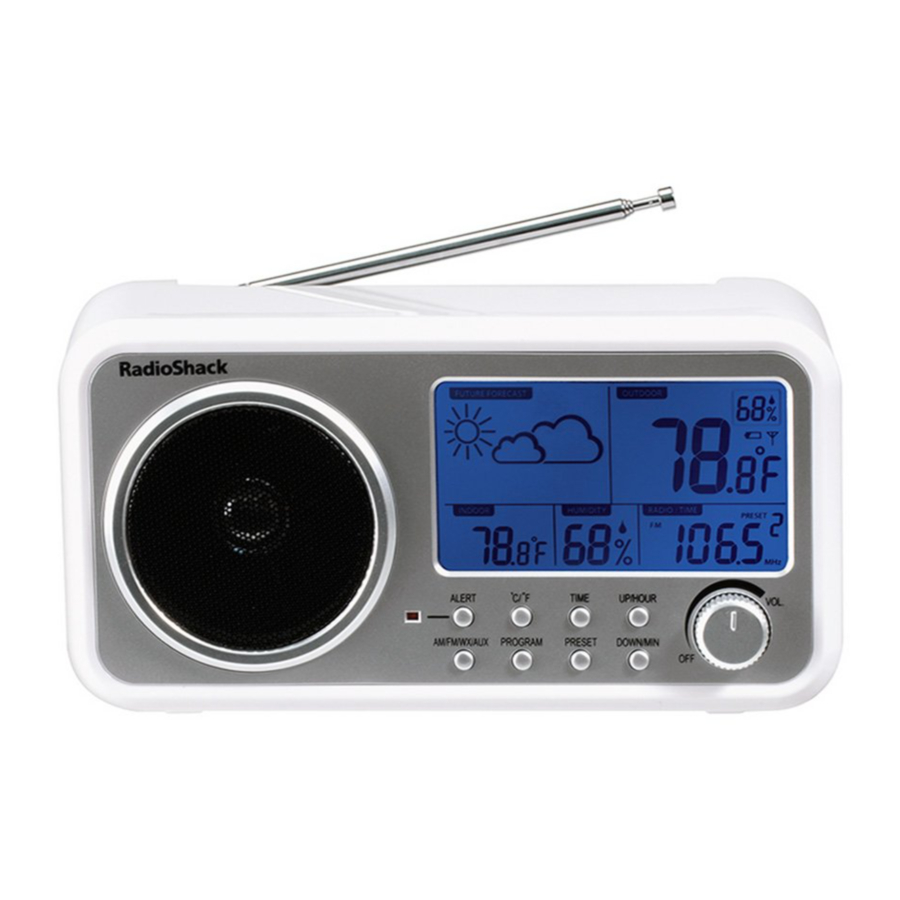 Radio Shack 1201476 - AM/FM/Weather Tabletop Radio Manual