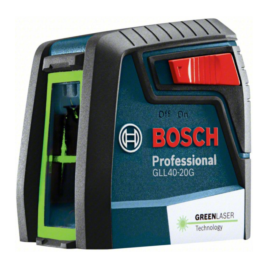 Bosch GLL40-20G Manual