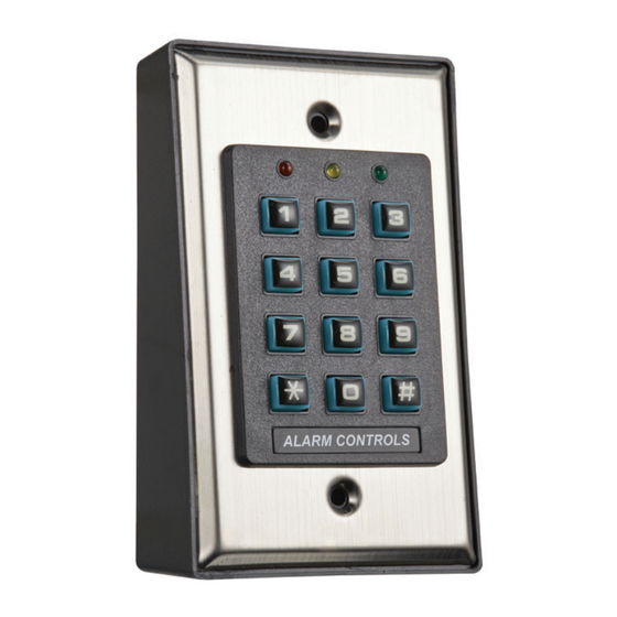 User Manuals: Alarm Controls Corporation KP-100A Keypad