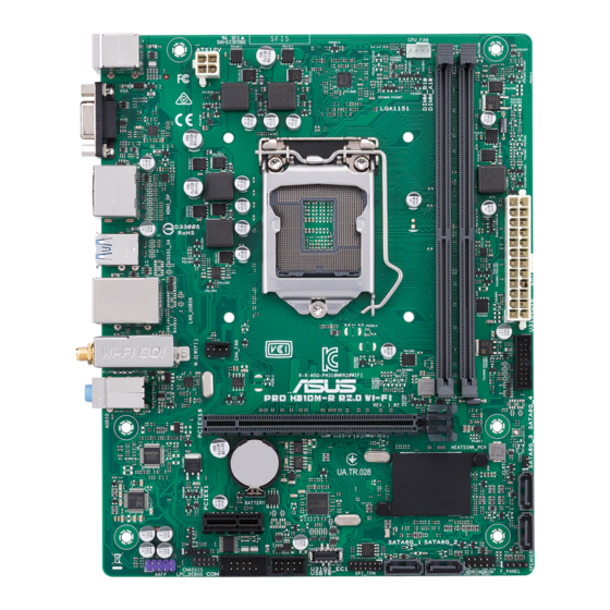 Asus PRO H310M-R R2.0 WI-FI Manual