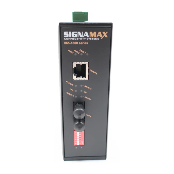 SignaMax 065-1800 series Media Converter Manuals