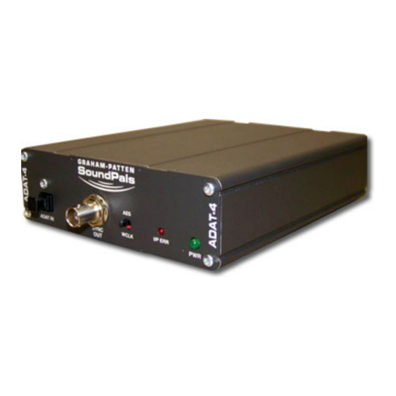 Graham-Patten SoundPals ADAT-4 User Manual