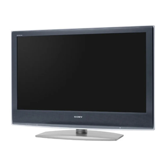 Sony BRAVIA KDL-26S2000 Operating Instructions Manual