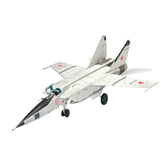 REVELL MiG-25 Foxbat Manual