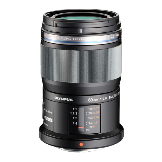 Olympus ED 60mm f2.8 Macro Instructions Manual