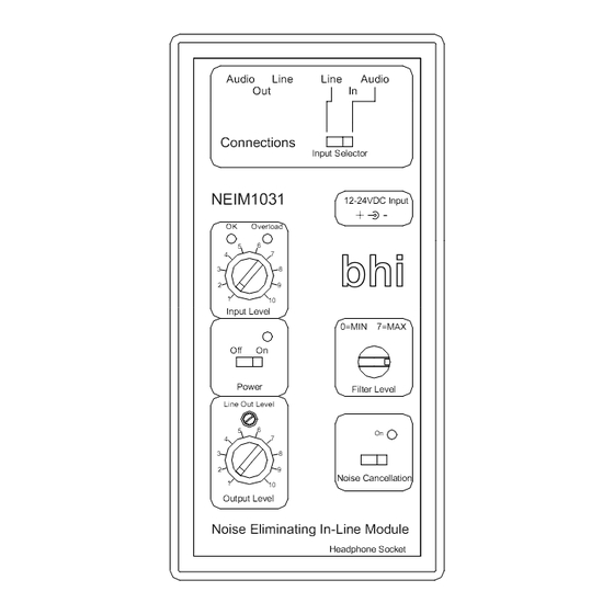 BHI NEIM 1031 Manual