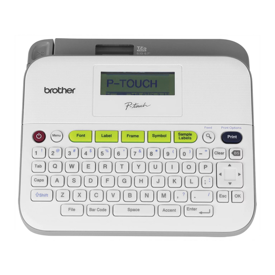 Brother P-touch PT-D400 P-touch PTD400AD Manuals