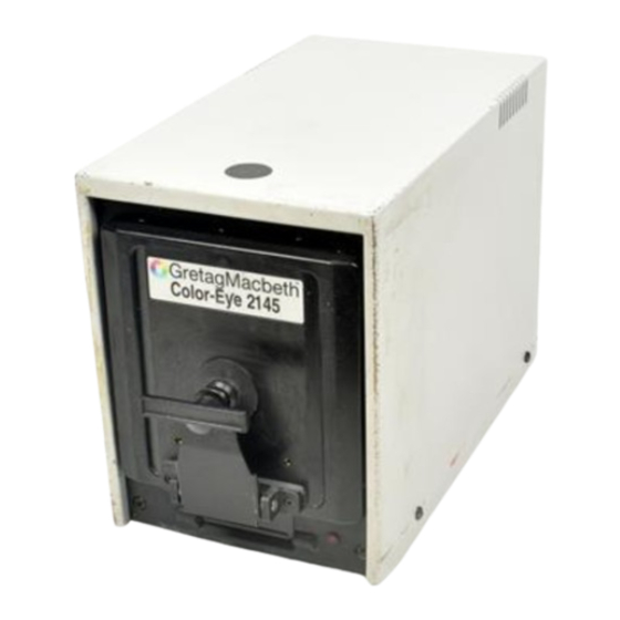GretagMacbeth COLOR-EYE 2180 Quick Operation Manual