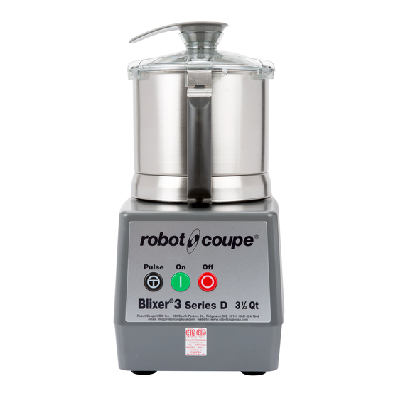 Robot Coupe Blixer 4 A Series Manual