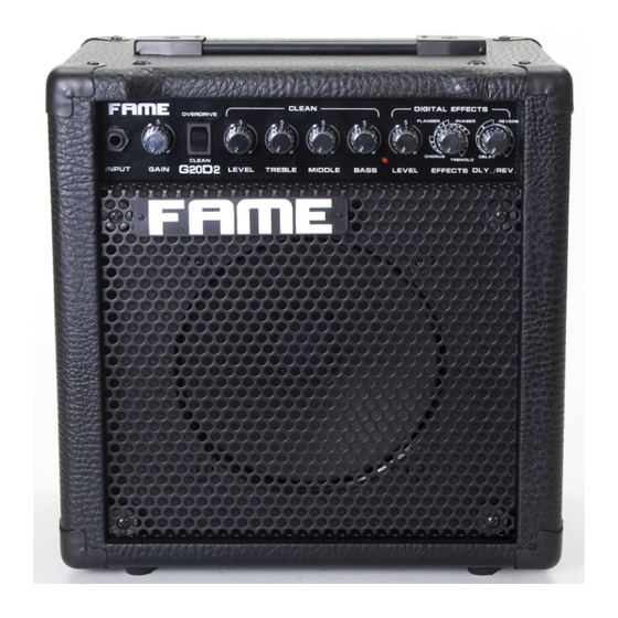 FAME G20D2 Owner's Manual