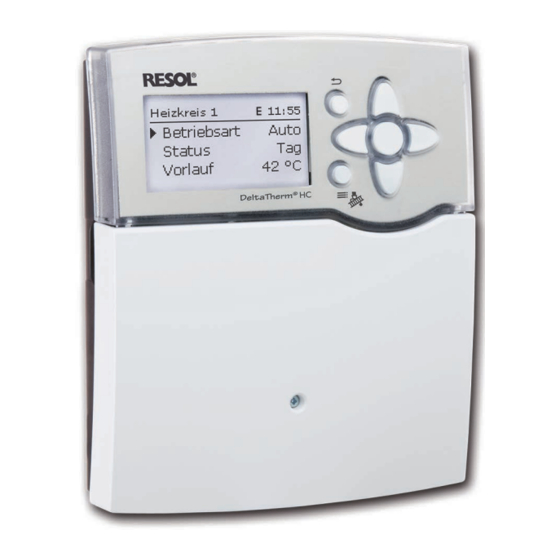 Resol DeltaTherm HC Manual For The Specialised Craftsman