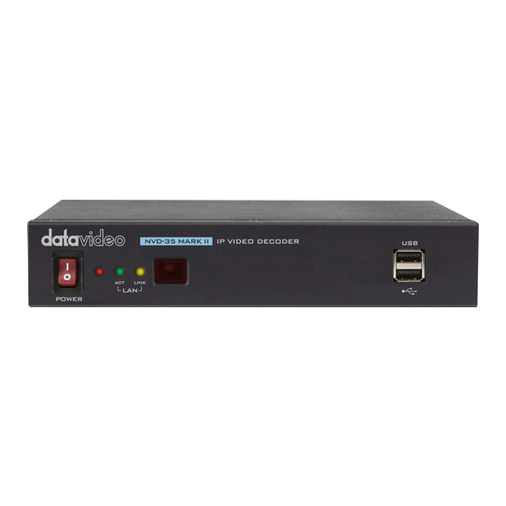 Datavideo NVD-35 MARK II Instruction Manual