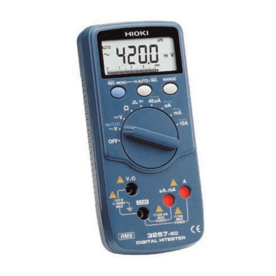 Hioki 3257 Instruction Manual