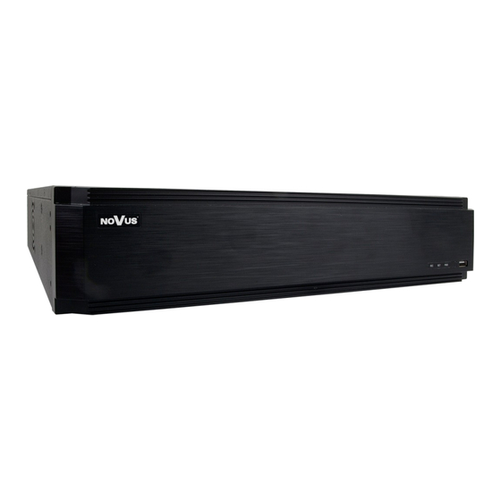 User Manuals: Novus NVR-6332-H8 IP Recorder