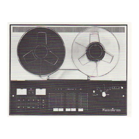 b&o Beocord 1200 Operating Instructions Manual