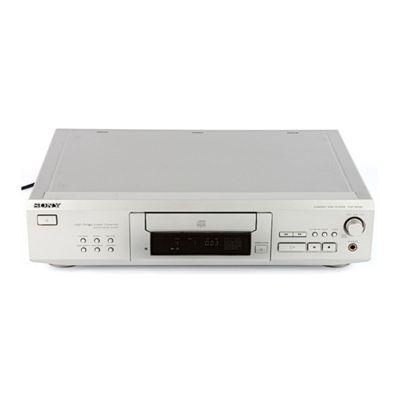 Sony CDP-XE330 Service Manual