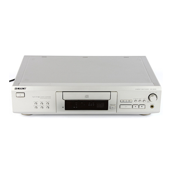 Sony CDP-XE330 Operating Instructions Manual