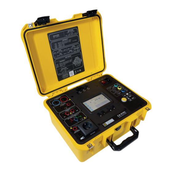 Chauvin Arnoux CA 6161 Quick Start Manual
