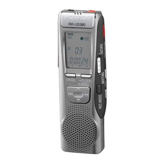 Panasonic RR-US360 Operating Instructions