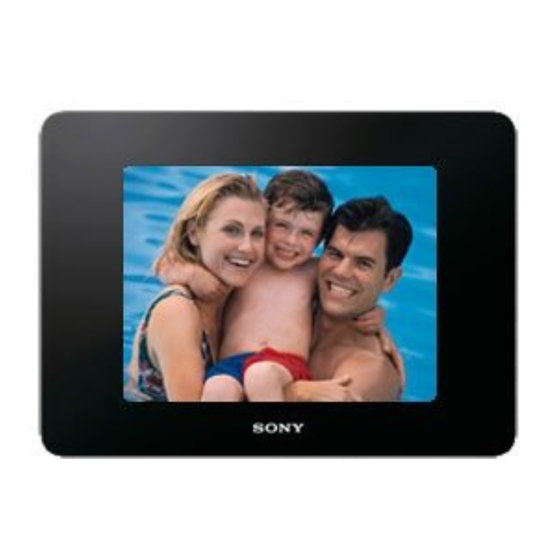 Sony DPF-D830 Specifications