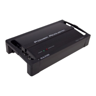 Power Acoustik RAZOR Manual