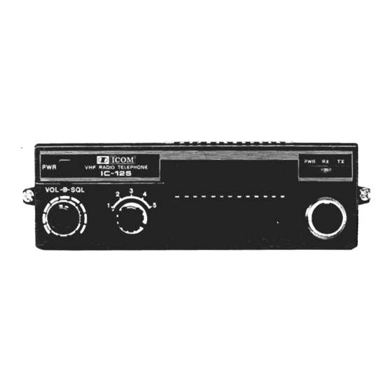 ICOM IC-125 MAINTENANCE MANUAL Pdf Download | ManualsLib