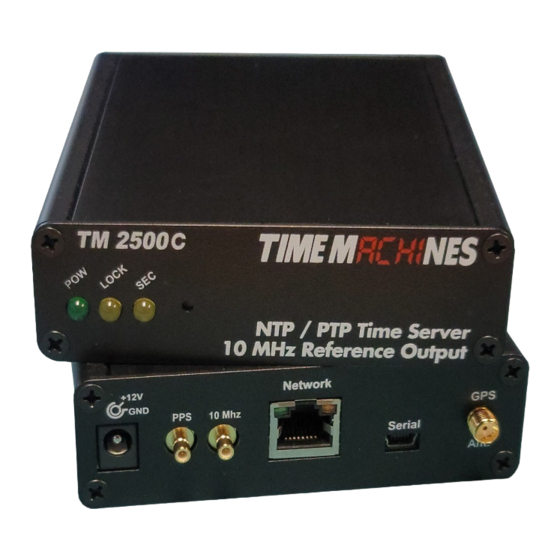Time Machines TM2500C Installation And Operation Manual