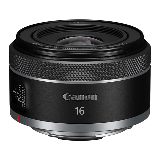Canon RF 16mm F2.8 STM Instructions Manual