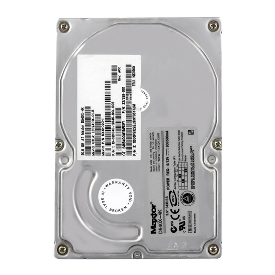 Maxtor D540X-4K Product Manual