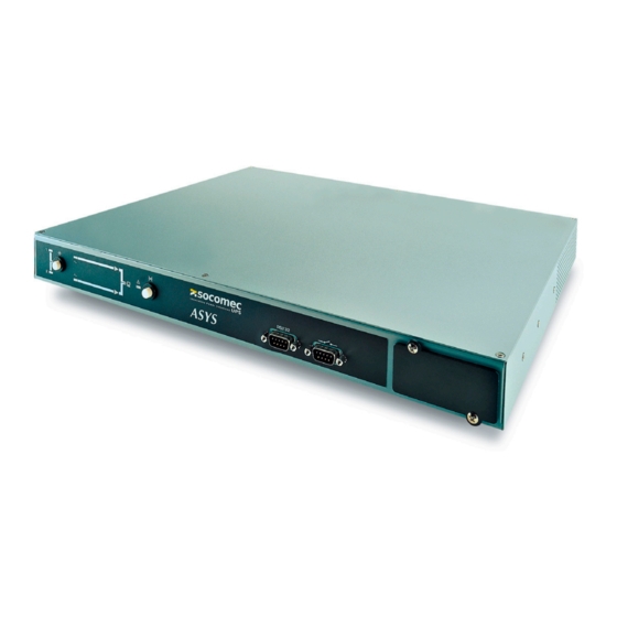 socomec Asys 16 A Transfer System Installation And Operating Manual