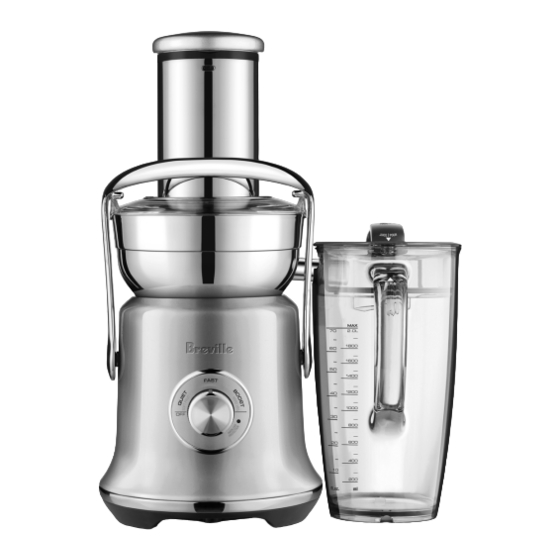 Breville Juice Fountain Cold XL Instruction Book