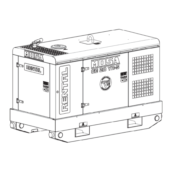 Mosa GE 20 YR-5-RENTAL Use And Maintenance Manual