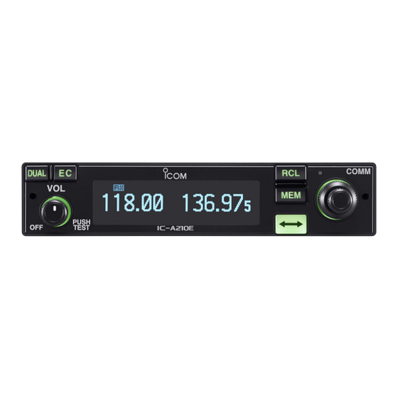 Icom iC-A210E Instruction Manual