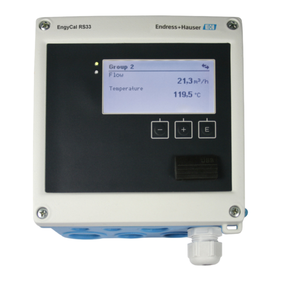 Endress+Hauser EngyCal RH33 Brief Operating Instructions