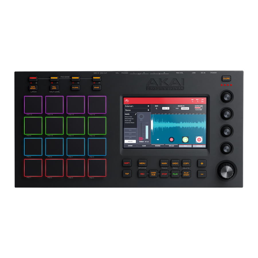 Akai MPC Touch Quick Start Manual